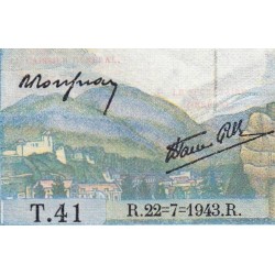 F 05-02 - 22/07/1943 - 5 francs - Berger - Série T.41 - Etat : SUP