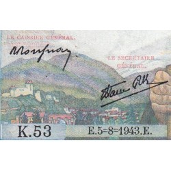 F 05-03 - 05/08/1943 - 5 francs - Berger - Série K.53 - Etat : SUP-
