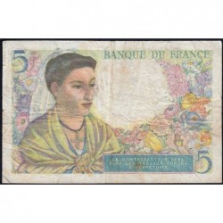 F 05-04 - 25/11/1943 - 5 francs - Berger - Série O.92 - Etat : TB