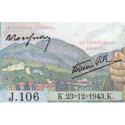 F 05-05 - 23/12/1943 - 5 francs - Berger - Série J.106 - Etat : SUP