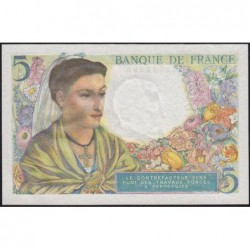F 05-05 - 23/12/1943 - 5 francs - Berger - Série N.104 - Etat : pr.NEUF