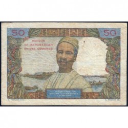 Comores - Pick 2b_2 - 50 francs - Série B.2077 - 1963 - Etat : TB