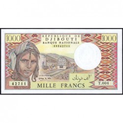 Djibouti - Pick 37e - 1'000 francs - Série T.004 - 1998 - Etat :pr. NEUF