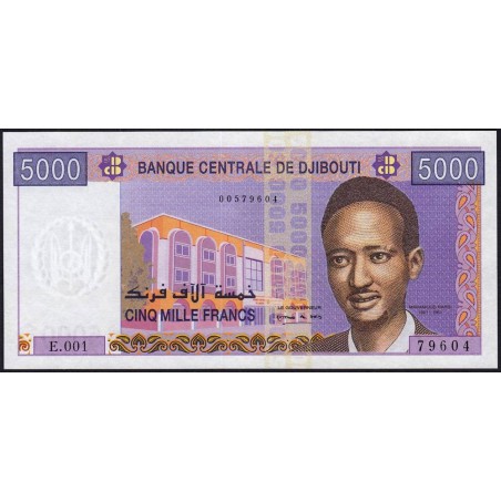 Djibouti - Pick 44_1 - 5'000 francs - Série E.001 - 2002 - Etat : NEUF