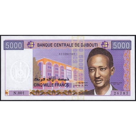 Djibouti - Pick 44_1 - 5'000 francs - Série N.001 - 2002 - Etat : NEUF