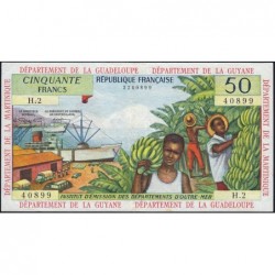 Antilles Françaises - Pick 9a - 50 francs - Série H.2 - 1964 - Etat : TTB+