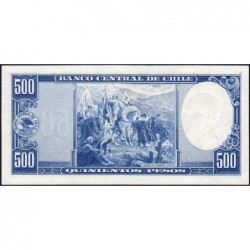 Chili - Pick 115_3b - 500 pesos (50 condores) - Série A5-100 - 1957 - Etat : NEUF