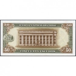 Chili - Pick 140b_2 - 50 escudos - Série F 7 - 1974 - Etat : SPL+