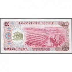 Chili - Pick 145_1 - 500 escudos - Série B 8 - 1971 - Commémoratif - Etat : NEUF