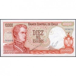 Chili - Pick 148_1 - 10'000 escudos - Série A 28 - 1973 - Etat : pr.NEUF