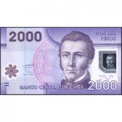 Chili - Pick 162a - 2'000 pesos - Série CB - 2009 - Polymère - Etat : NEUF