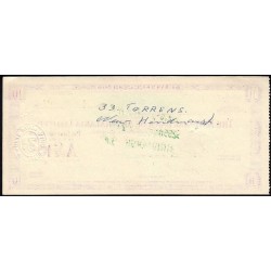 Australie - Chèque Voyage - National Bank - 10 livres - 1963 - Etat : SUP