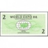 Bicentenaire de l'Australie - World Expo 88 - 2 dollars - 1988 - Etat : SPL