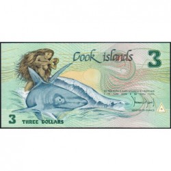 Cook (îles) - Pick 3a - 3 dollars - Série AAE - 1987 - Etat : NEUF