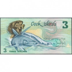 Cook (îles) - Pick 3a - 3 dollars - Série AAN - 1987 - Etat : NEUF