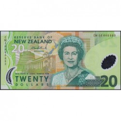 Nouvelle Zélande - Pick 187b - 20 dollars - Série CM - 2006 - Polymère - Etat : NEUF