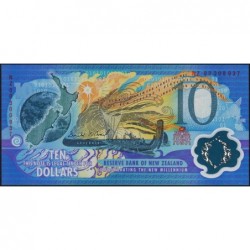 Nouvelle Zélande - Pick 190b - 10 dollars - Série NZ - 2000 - Polymère commémoratif - Etat : NEUF