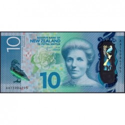 Nouvelle Zélande - Pick 192a - 10 dollars - Série AA - 2015 - Polymère - Etat : NEUF