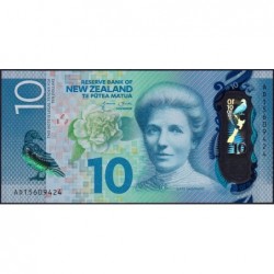 Nouvelle Zélande - Pick 192 - 10 dollars - Série AD - 2015 - Polymère - Etat : NEUF