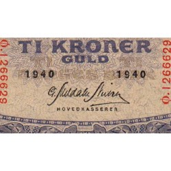 Norvège - Pick 8c - 10 kroner - Série Ø - 1940 - Etat : SUP