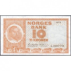 Norvège - Pick 31f - 10 kroner - Série L - 1972 - Etat : SUP