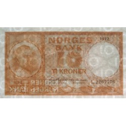 Norvège - Pick 31f - 10 kroner - Série L - 1972 - Etat : SUP