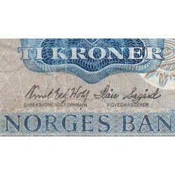Norvège - Pick 36c - 10 kroner - Série BR - 1979 - Etat : TB