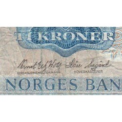 Norvège - Pick 36c - 10 kroner - Série BÅ - 1979 - Etat : TB-