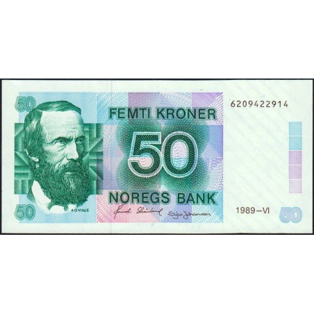 Norvège - Pick 42e - 50 kroner - Sans série - 1989 - Etat : SPL+