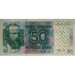 Norvège - Pick 42e - 50 kroner - Sans série - 1989 - Etat : SPL+