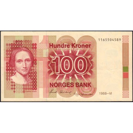 Norvège - Pick 43d - 100 kroner - Sans série - 1988 - Etat : SUP