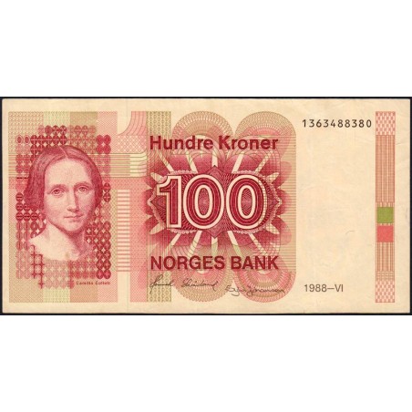 Norvège - Pick 43d - 100 kroner - Sans série - 1988 - Etat : TTB+