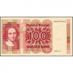 Norvège - Pick 43d - 100 kroner - Sans série - 1988 - Etat : SUP+