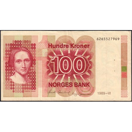 Norvège - Pick 43d - 100 kroner - Sans série - 1989 - Etat : TTB