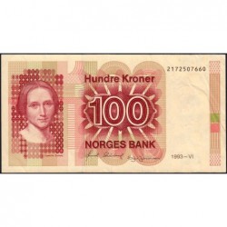 Norvège - Pick 43d - 100 kroner - Sans série - 1993 - Etat : SUP-