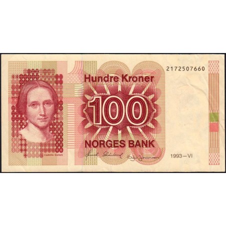 Norvège - Pick 43d - 100 kroner - Sans série - 1993 - Etat : SUP-