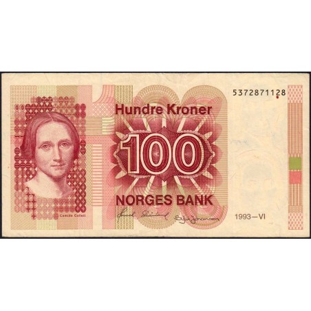 Norvège - Pick 43d - 100 kroner - Sans série - 1993 - Etat : TTB-