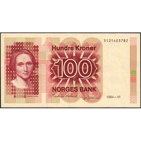 Norvège - Pick 43e - 100 kroner - Sans série - 1994 - Etat : SUP+