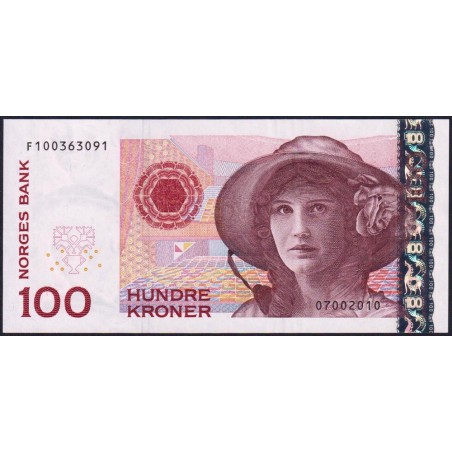 Norvège - Pick 49e - 100 kroner - Série F - 2010 - Etat : NEUF