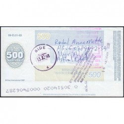 Norvège - Chèque de voyage - Union Bank of Norway - 500 kroner - 1998 - Etat : SUP+