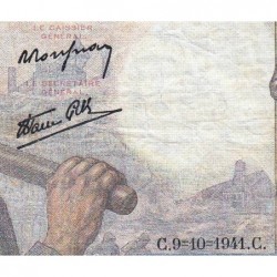 F 08-02 - 09/10/1941 - 10 francs - Mineur - Série B.4 - Etat : TB+