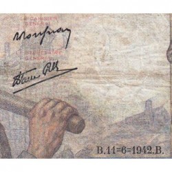 F 08-03 - 11/06/1942 - 10 francs - Mineur - Série W.6 - Remplacement - Etat : TB