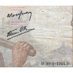 F 08-11 - 20/01/1944 - 10 francs - Mineur - Série J.80 - Etat : TB