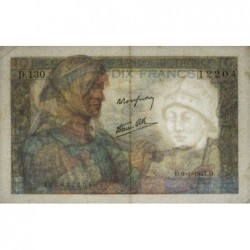 F 08-17 - 09/01/1947 - 10 francs - Mineur - Série D.130 - Etat : TTB+