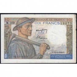 F 08-20 - 10/03/1949 - 10 francs - Mineur - Série M.169 - Etat : TB+