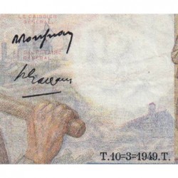F 08-20 - 10/03/1949 - 10 francs - Mineur - Série E.181 - Etat : TTB