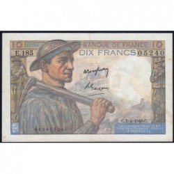 F 08-21 - 07/04/1949 - 10 francs - Mineur - Série E.185 - Etat : TTB