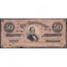 Etats Conf. d'Amérique - Pick 70 - 50 dollars - Lettre A - Sans série - 17/02/1864 - Etat : B