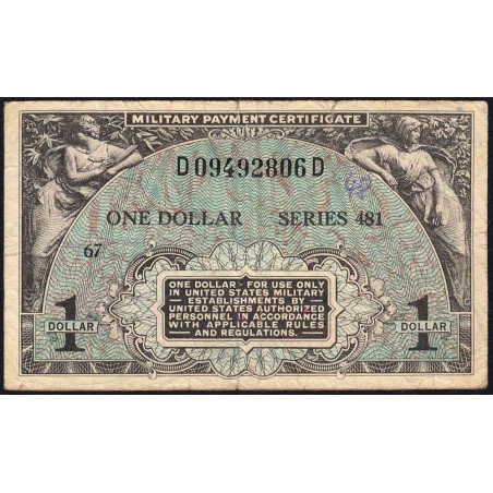 Etats Unis - Militaire - Pick M26 - 1 dollar - Séries 481 - 20/06/1951 - Etat : TB-