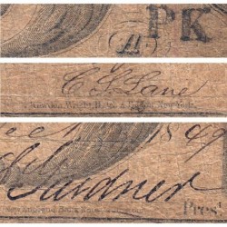 Etats Unis - Massachusetts - Boston - 3 dollars - Lettre A - 01/12/1849 - Etat : B+